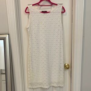 Ronni Nicole Ivory Lace Sleeveless Mini Dress